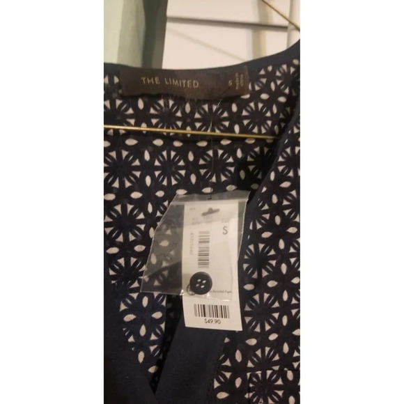 THE LIMITED SMALL BLOUSE NAVY - Picture 2 of 5
